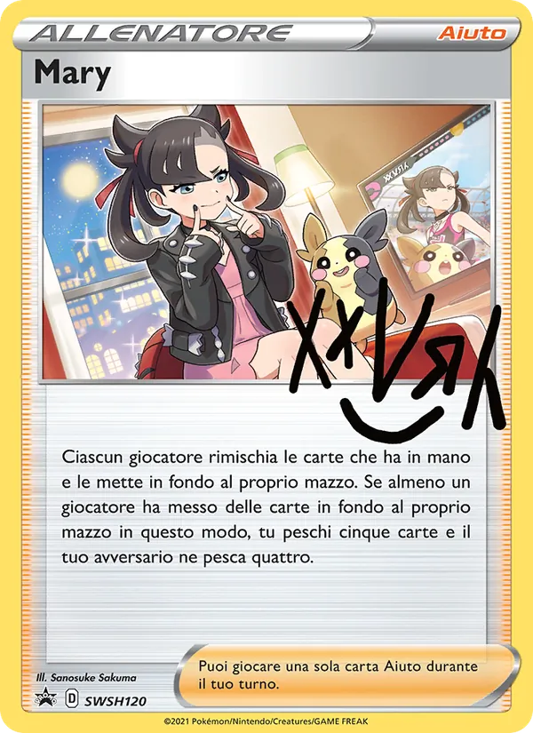 Carta Mary dell'espansione SPSC Promo, numero SWSH120/307