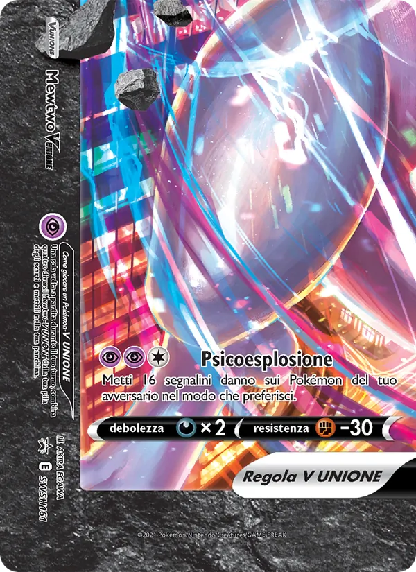 Carta Mewtwo V UNIONE dell'espansione SPSC Promo, numero SWSH161/307