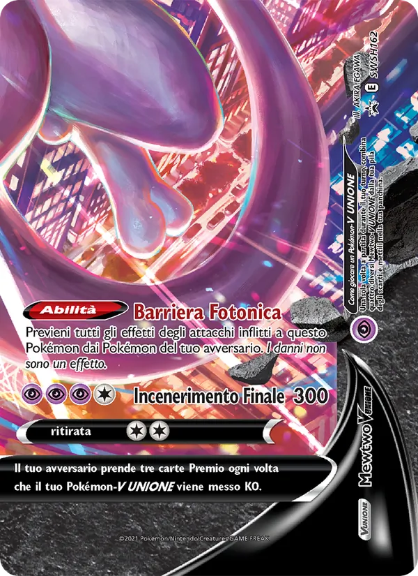 Carta Mewtwo V UNIONE dell'espansione SPSC Promo, numero SWSH162/307