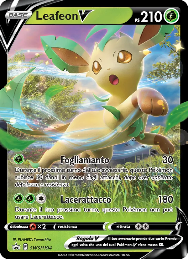Carta Leafeon V dell'espansione SPSC Promo, numero SWSH194/307