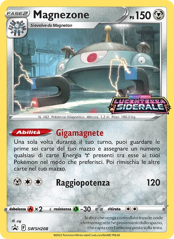 Carta Magnezone dell'espansione SPSC Promo, numero SWSH208/307