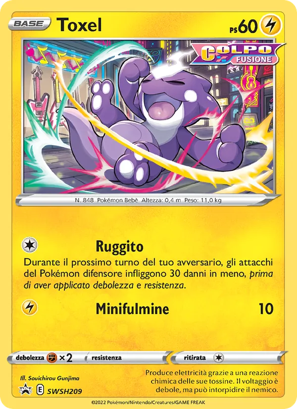 Carta Toxel dell'espansione SPSC Promo, numero SWSH209/307