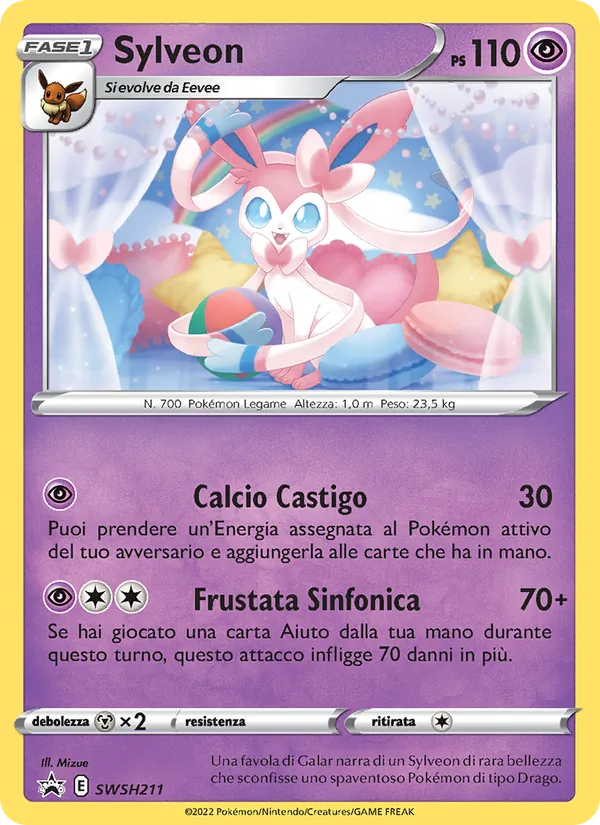 Carta Sylveon dell'espansione SPSC Promo, numero SWSH211/307
