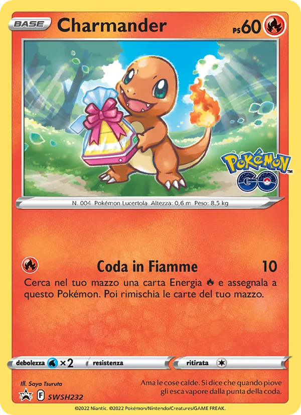 Carta Charmander dell'espansione SPSC Promo, numero SWSH232/307