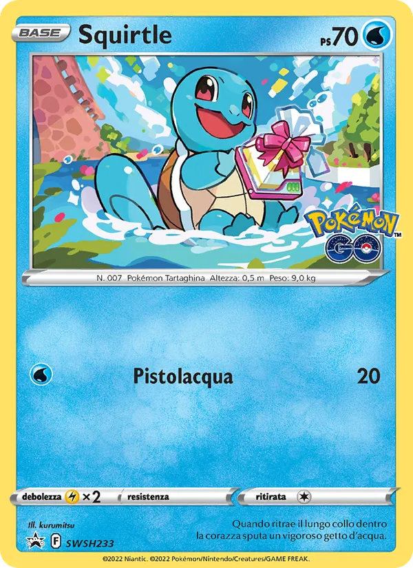 Carta Squirtle dell'espansione SPSC Promo, numero SWSH233/307
