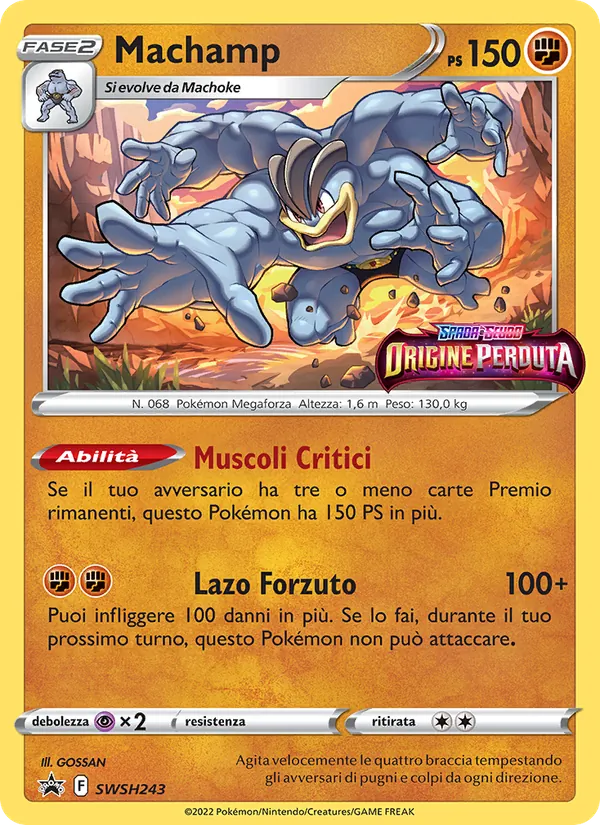 Carta Machamp dell'espansione SPSC Promo, numero SWSH243/307