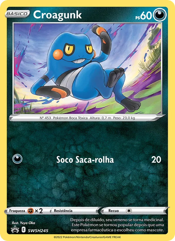 Carta Croagunk dell'espansione SPSC Promo, numero SWSH245/307