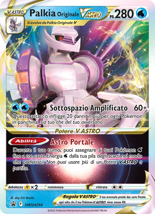 Carta Palkia Originale V ASTRO dell'espansione SPSC Promo, numero SWSH254/307