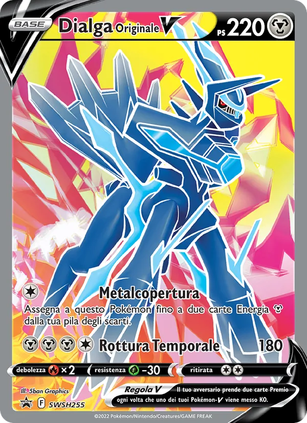 Carta Dialga Originale V dell'espansione SPSC Promo, numero SWSH255/307