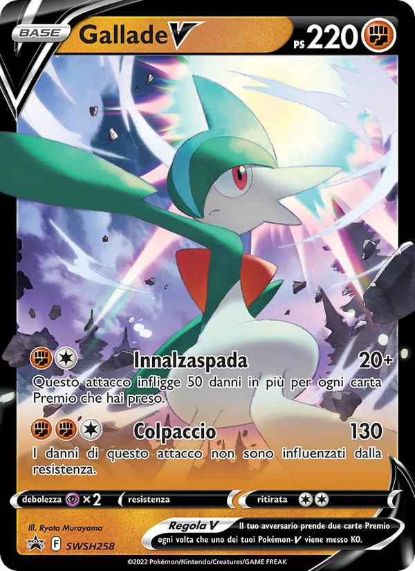 Carta Gallade V dell'espansione SPSC Promo, numero SWSH258/307