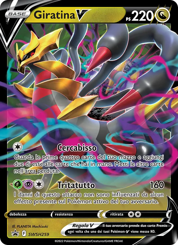 Carta Giratina V dell'espansione SPSC Promo, numero SWSH259/307