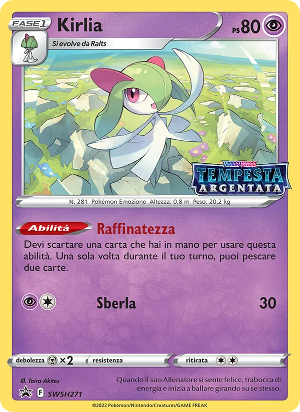 Carta Kirlia dell'espansione SPSC Promo, numero SWSH271/307