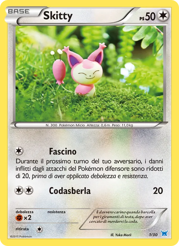 Carta Skitty dell'espansione XY trainer Kit (Latios), numero 1/30