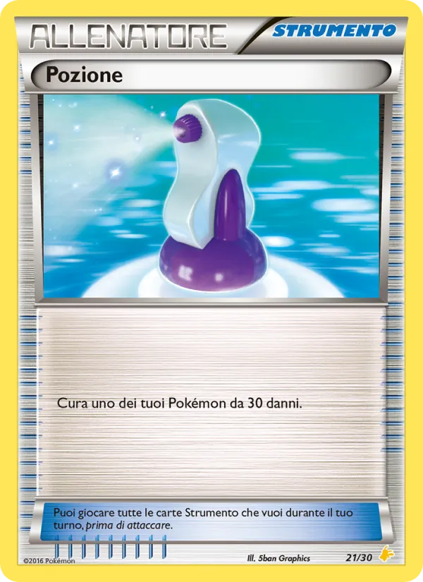Carta Pozione dell'espansione XY trainer Kit (Pikachu Libre), numero 21/30