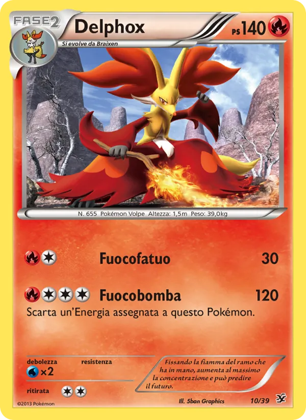Carta Delphox dell'espansione Benvenuti a Kalos, numero 10/39