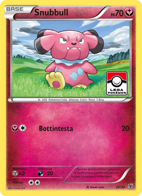 Carta Snubbull dell'espansione Benvenuti a Kalos, numero 22/39