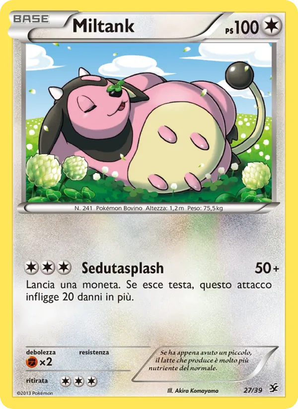 Carta Miltank dell'espansione Benvenuti a Kalos, numero 27/39