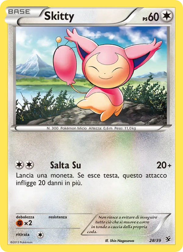 Carta Skitty dell'espansione Benvenuti a Kalos, numero 28/39