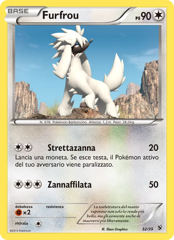 Carta Furfrou dell'espansione Benvenuti a Kalos, numero 32/39