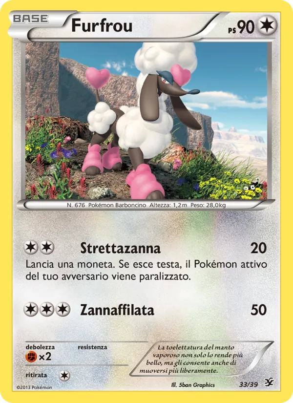 Carta Furfrou dell'espansione Benvenuti a Kalos, numero 33/39