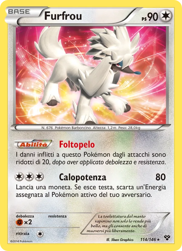 Carta Furfrou dell'espansione XY, numero 114/146