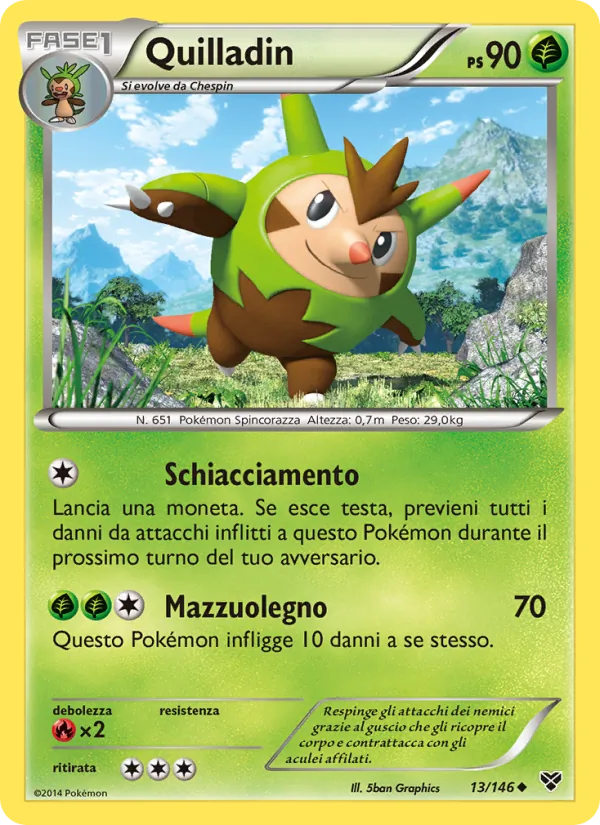 Carta Quilladin dell'espansione XY, numero 13/146