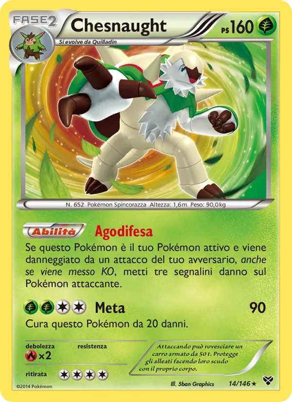 Carta Chesnaught dell'espansione XY, numero 14/146