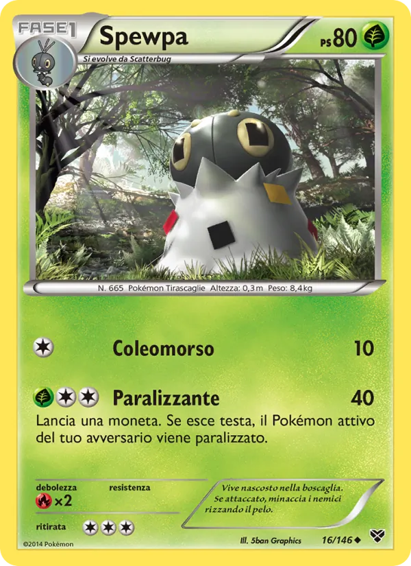 Carta Spewpa dell'espansione XY, numero 16/146