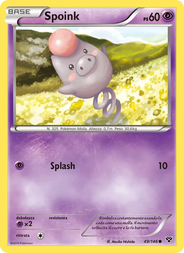 Carta Spoink dell'espansione XY, numero 49/146