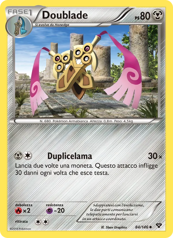Carta Doublade dell'espansione XY, numero 84/146