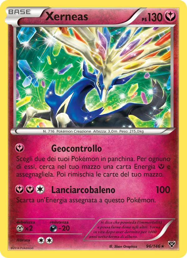 Carta Xerneas dell'espansione XY, numero 96/146