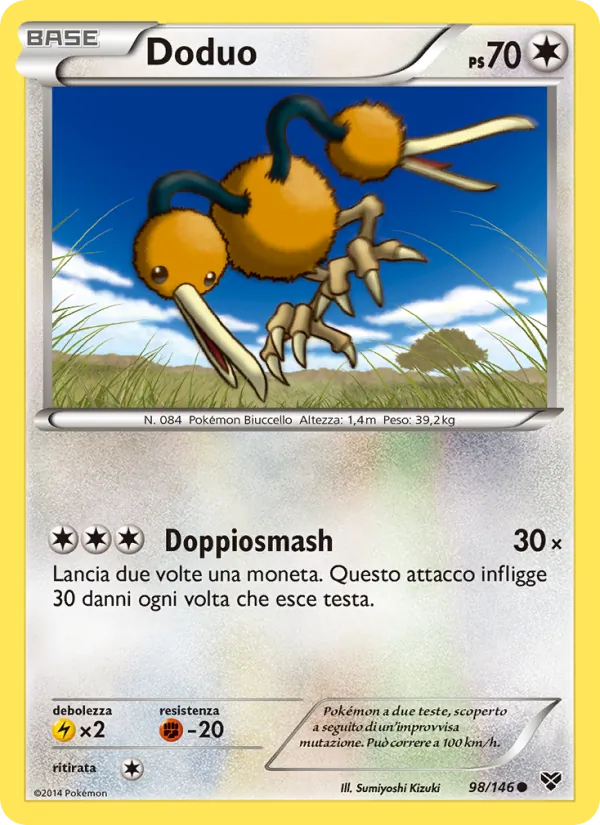 Carta Doduo dell'espansione XY, numero 98/146
