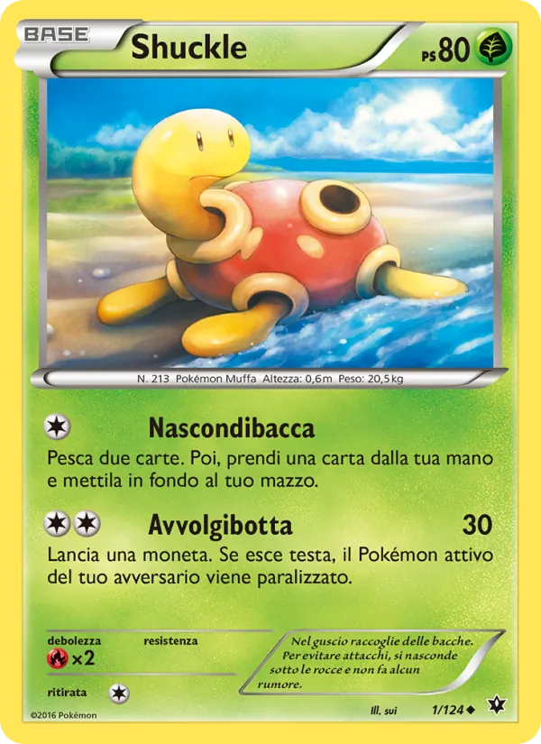 Carta Shuckle dell'espansione Destini Incrociati, numero 1/124