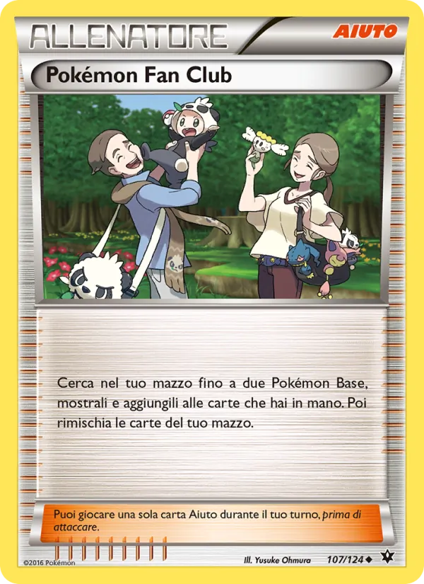 Carta Pokémon Fan Club dell'espansione Destini Incrociati, numero 107/124
