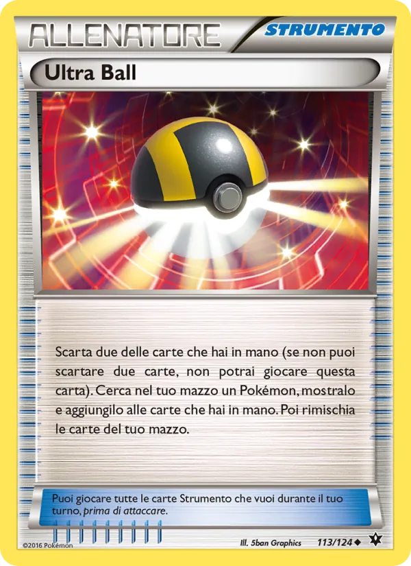 Carta Ultra Ball dell'espansione Destini Incrociati, numero 113/124