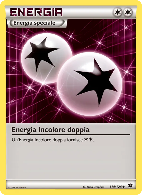 Carta Energia Incolore doppia dell'espansione Destini Incrociati, numero 114/124
