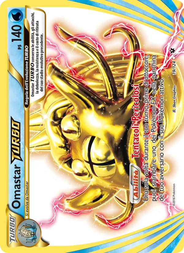 Carta Omastar TURBO dell'espansione Destini Incrociati, numero 19/124