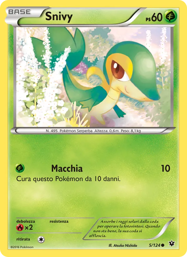 Carta Snivy dell'espansione Destini Incrociati, numero 5/124