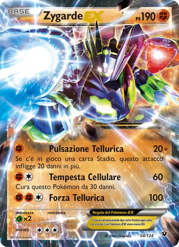Carta Zygarde-GX dell'espansione Destini Incrociati, numero 54/124
