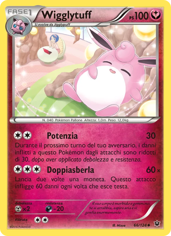Carta Wigglytuff dell'espansione Destini Incrociati, numero 66/124