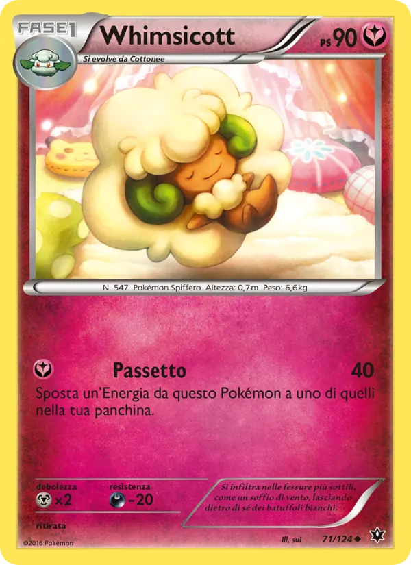 Carta Whimsicott dell'espansione Destini Incrociati, numero 71/124