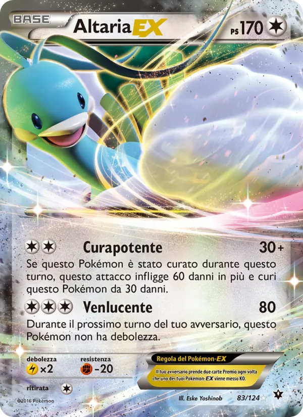 Carta Altaria EX dell'espansione Destini Incrociati, numero 83/124