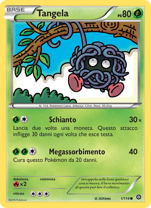 Carta Tangela dell'espansione Vapori Accesi, numero 1/114