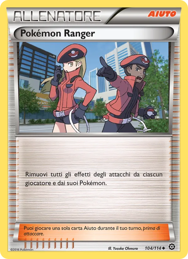 Carta Pokémon Ranger dell'espansione Vapori Accesi, numero 104/114
