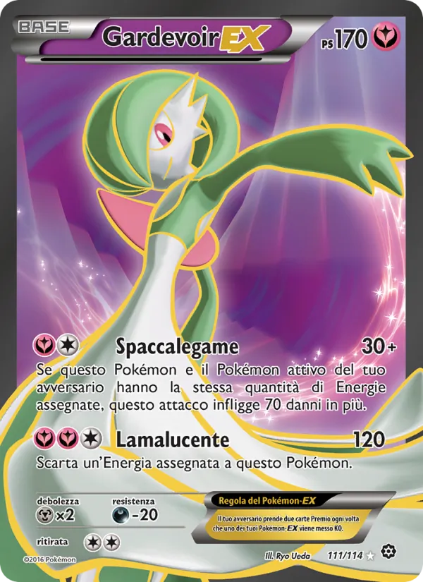 Carta Gardevoir EX dell'espansione Vapori Accesi, numero 111/114