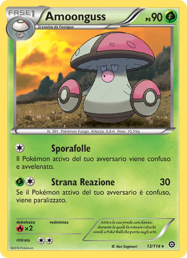 Carta Amoonguss dell'espansione Vapori Accesi, numero 13/114