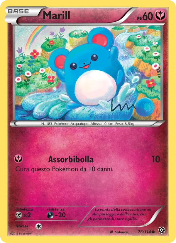 Carta Marill dell'espansione Vapori Accesi, numero 76/114
