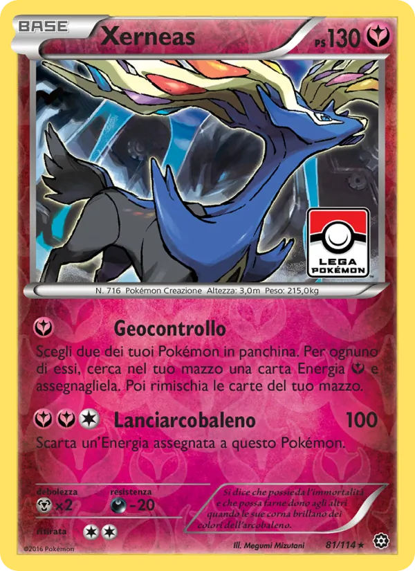 Carta Xerneas dell'espansione Vapori Accesi, numero 81/114
