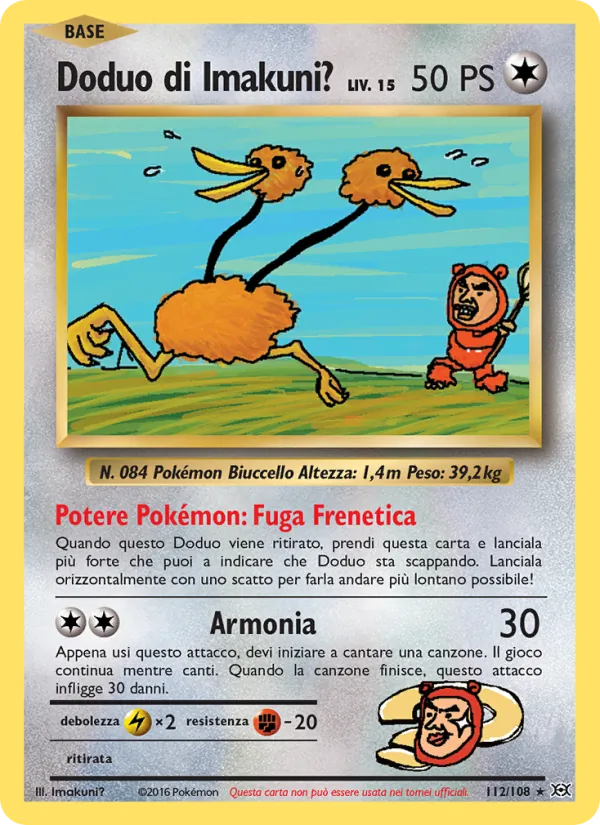 Carta Doduo di Imakuni? dell'espansione Evoluzioni, numero 112/108