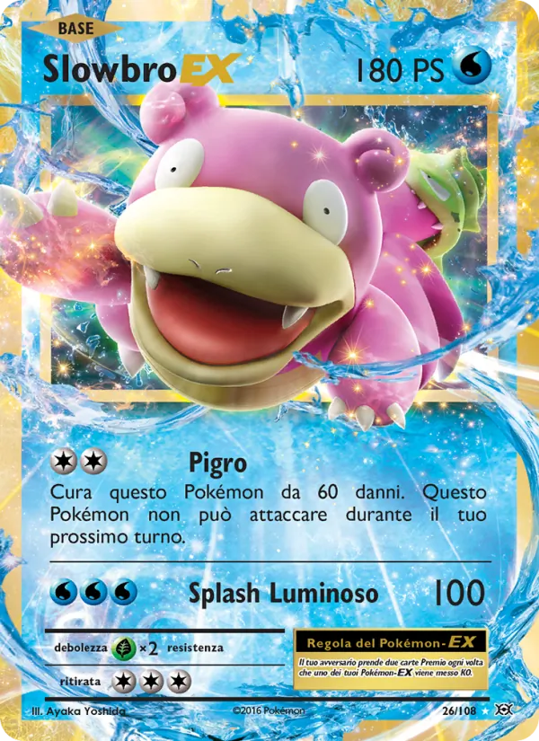 Carta Slowbro EX dell'espansione Evoluzioni, numero 26/108